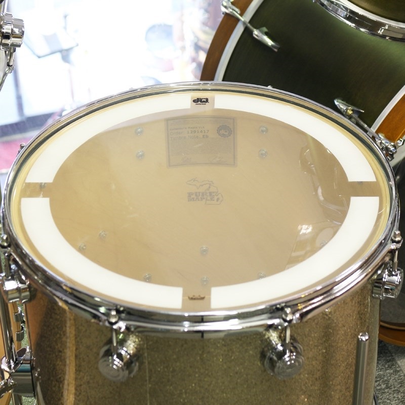 dw Collector's Pure Maple 4pc Drum Kit [BD22， FT16， TT12&10 / Nickel Sparkle Glass Finish Ply]【中古品】 画像7