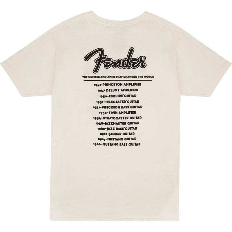 Fender USA FENDER(R) WORLD TOUR T-SHIRT VINTAGE WHITE (M size)(#9192822406) 画像1