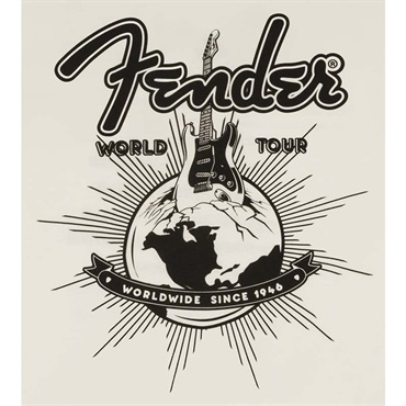 Fender USA FENDER(R) WORLD TOUR T-SHIRT VINTAGE WHITE (M size)(#9192822406) 画像3