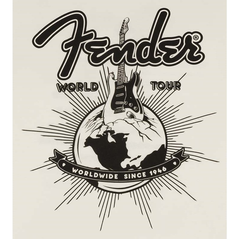 Fender USA FENDER(R) WORLD TOUR T-SHIRT VINTAGE WHITE (XL size)(#9192822606) 画像3