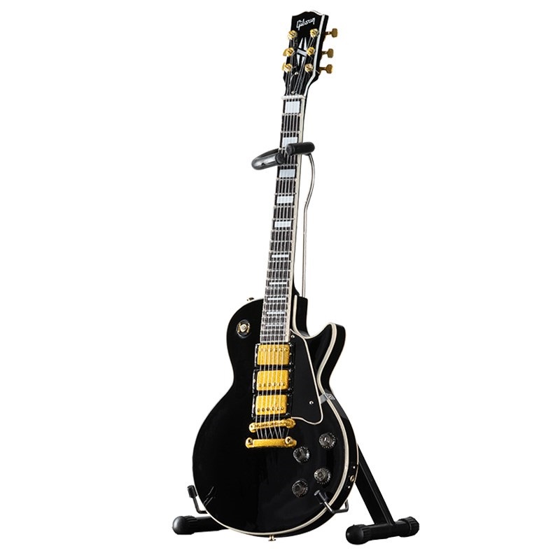 Gibson LP Custom Ebony 1:4 Scale Mini Guitar Model [GG-123AH] 画像1