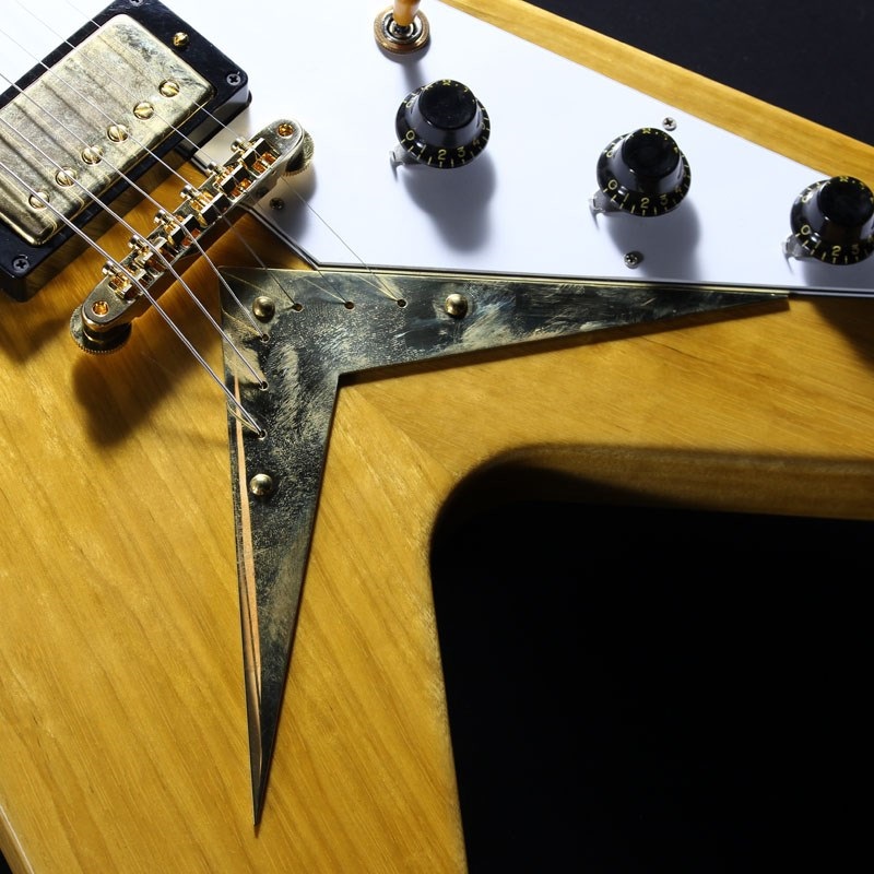 Gibson 1958 Korina Flying V Reissue VOS Natural w/White Pickguard #8 4814 画像4