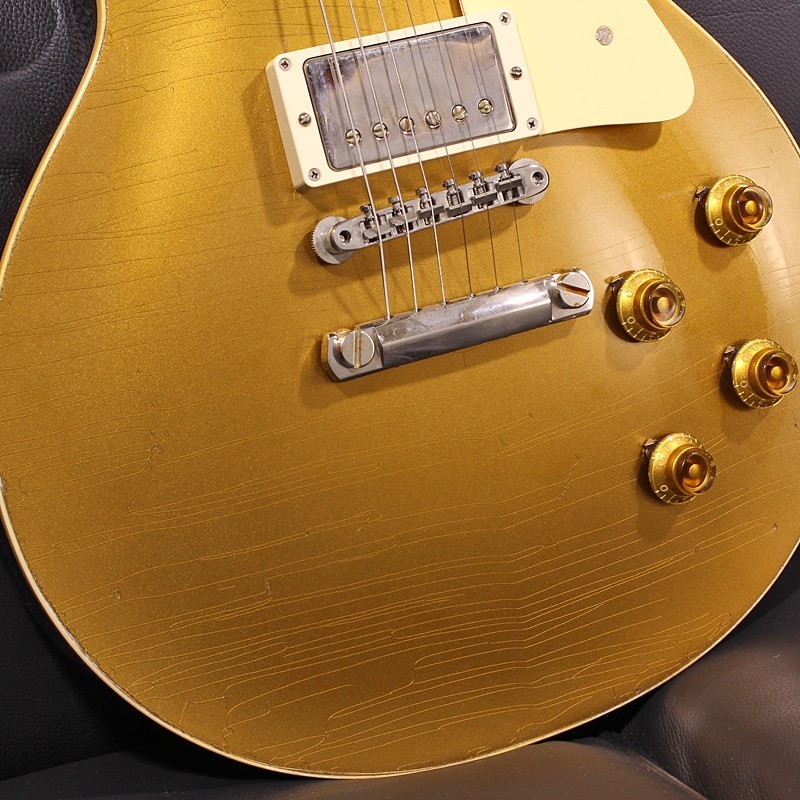 Gibson Murphy Lab 1957 Les Paul Gold Top Reissue Double Gold Dark Back Light Aged SN. 7 4656 画像5