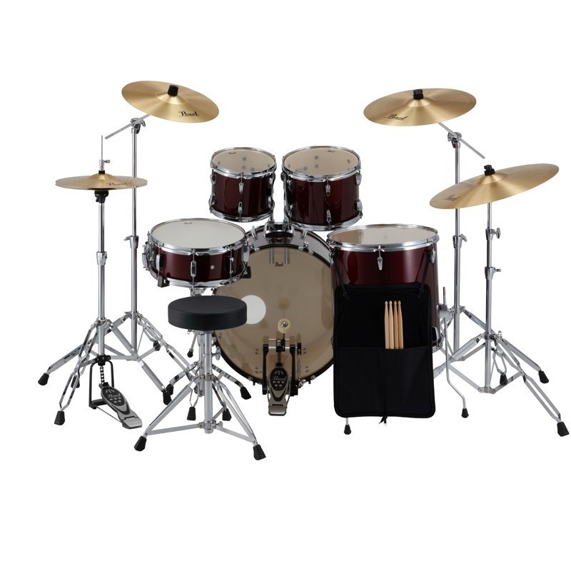 Pearl RS525SCWN/C-2CS #91 + PPB-KCP5 [ROADSHOW シンバル付ドラムフルセット（2クラッシュシンバル仕様） - レッドワイン]【純正ドラムマット付属】 画像1