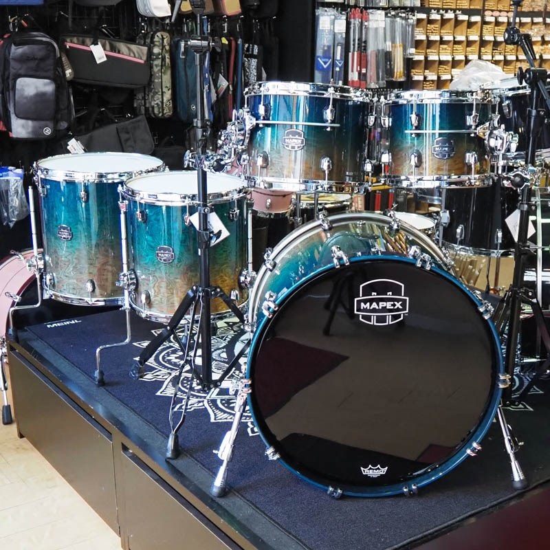 MAPEX SATURN EVOLUTION BIRCH-WALNUT 5pc SET-EXOTIC AEGEAN FADE-[22BD・10TT・12TT・14FT・16FT]【展示キズ有り特価品】 画像1