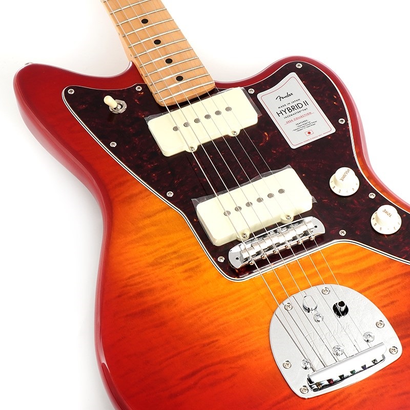 Fender Made in Japan 2024 Collection Hybrid II Jazzmaster FMT (Flame Sunset Orange Transparent/Maple) 画像9