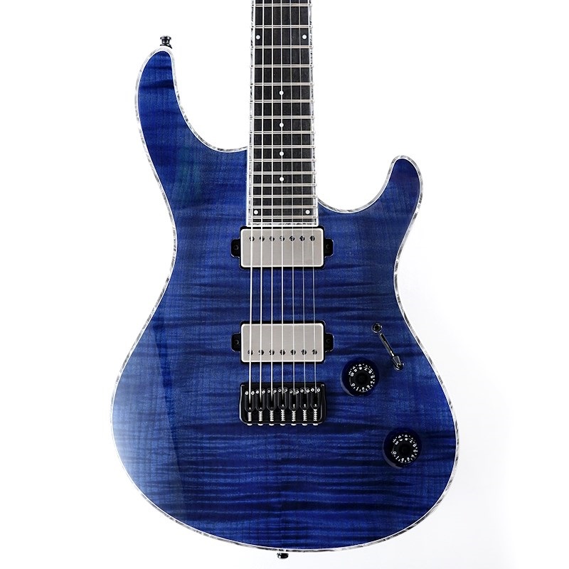 MAYONES Regius 7 (Trans Dirty Blue Gloss w/Center Dots) ｜イケベ楽器店オンラインストア