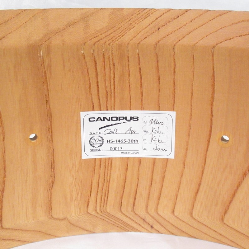 CANOPUS 【USED】【値下げしました！】HS-1465-30th [Zelkova Snare Drum 30周年記念モデル ~金蘭~]【シェル割れ補修痕あり】 画像7