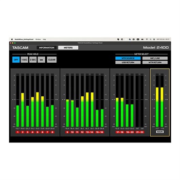 TASCAM Model 2400(24chマルチトラックレコーディングミキサー/USBオーディオインターフェース)【予約商品・9月下旬以降発売予定】 画像6