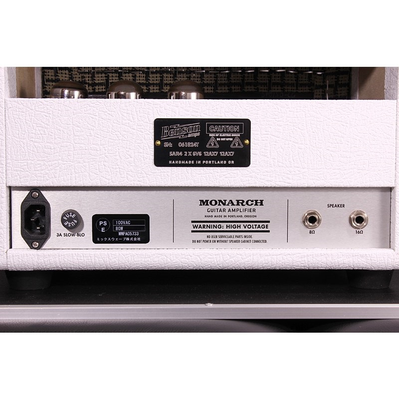 Benson Amps Monarch 15 Watt Head White Tolex 画像5