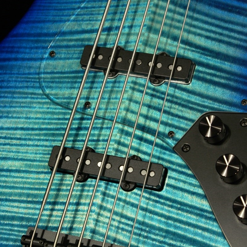 Kikuchi Guitars Custom 5st J Bass (Flame Maple Top / Bora Blue Burst) ｜イケベ楽器 店オンラインストア