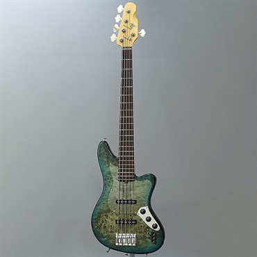 L.E.H. Guitars The Offset 5 (Cottonwood Burl Top / Peacock Blue Burst) 【特価】 画像2