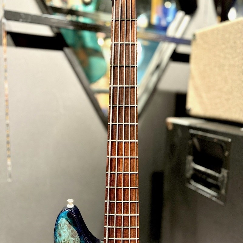 L.E.H. Guitars The Offset 5 (Cottonwood Burl Top / Peacock Blue Burst) 【特価】 画像9