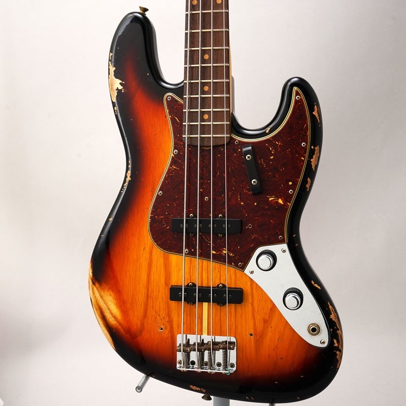 Fender Custom Shop 2024 Custom Collection Time Machine 1961 Jazz Bass Heavy Relic (Super Faded/Aged Bleached 3 Color Sunburst) 画像8