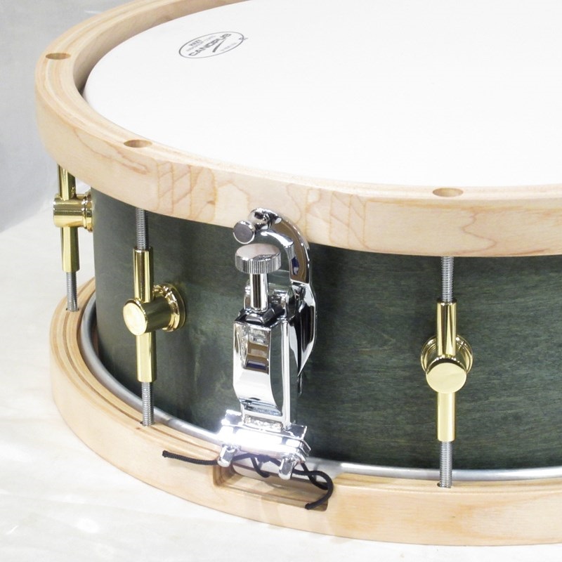 CANOPUS MO-1455WH [MO Snare Drum 14''×5.5'' w/WoodHoop - Black Olive Oil] 画像2