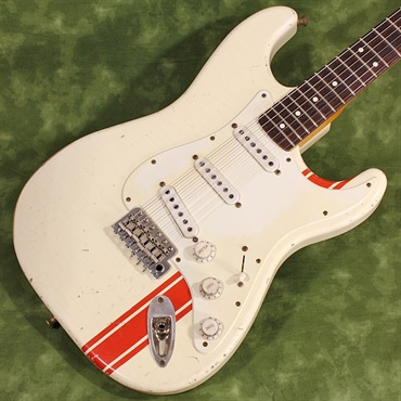 John Cruz Custom Guitars 【USED】Premier Fifty Crossville ST Rivera White w/Minx's Red Stripe 画像2