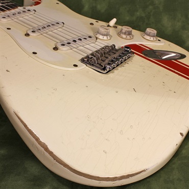 John Cruz Custom Guitars 【USED】Premier Fifty Crossville ST Rivera White w/Minx's Red Stripe 画像4