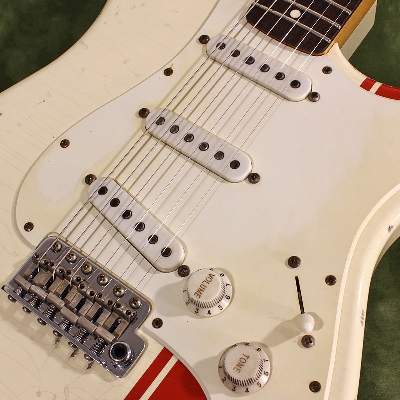 John Cruz Custom Guitars 【USED】Premier Fifty Crossville ST Rivera White w/Minx's Red Stripe 画像5