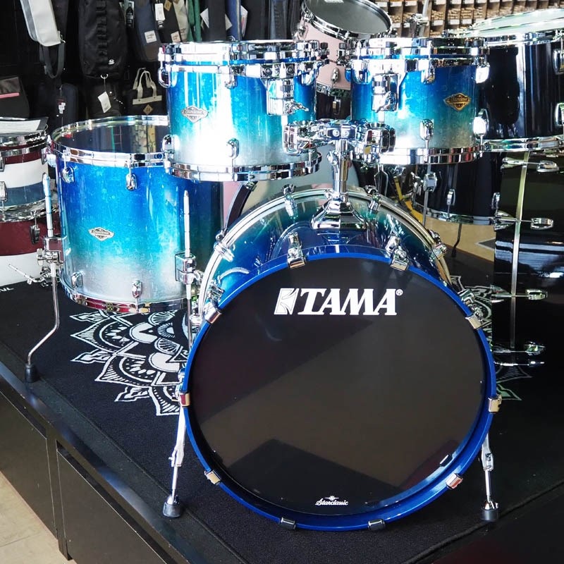 TAMA Starclassic Walnut/Birch 4pc Drum Kit - Molten Blue Ice Fade [WBS42S-MBI] 画像3