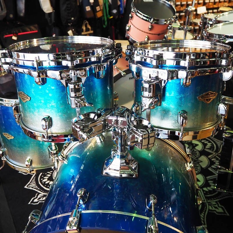 TAMA Starclassic Walnut/Birch 4pc Drum Kit - Molten Blue Ice Fade [WBS42S-MBI] 画像6