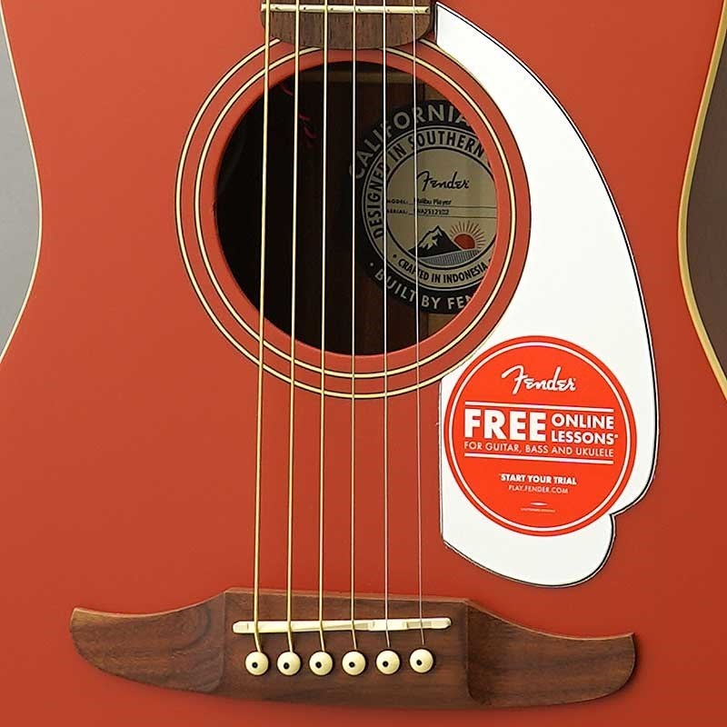 Fender Acoustics 【数量限定特価】【クリスマススペシャルSALE】 Fender Malibu Player (Fiesta Red) フェンダー 画像8