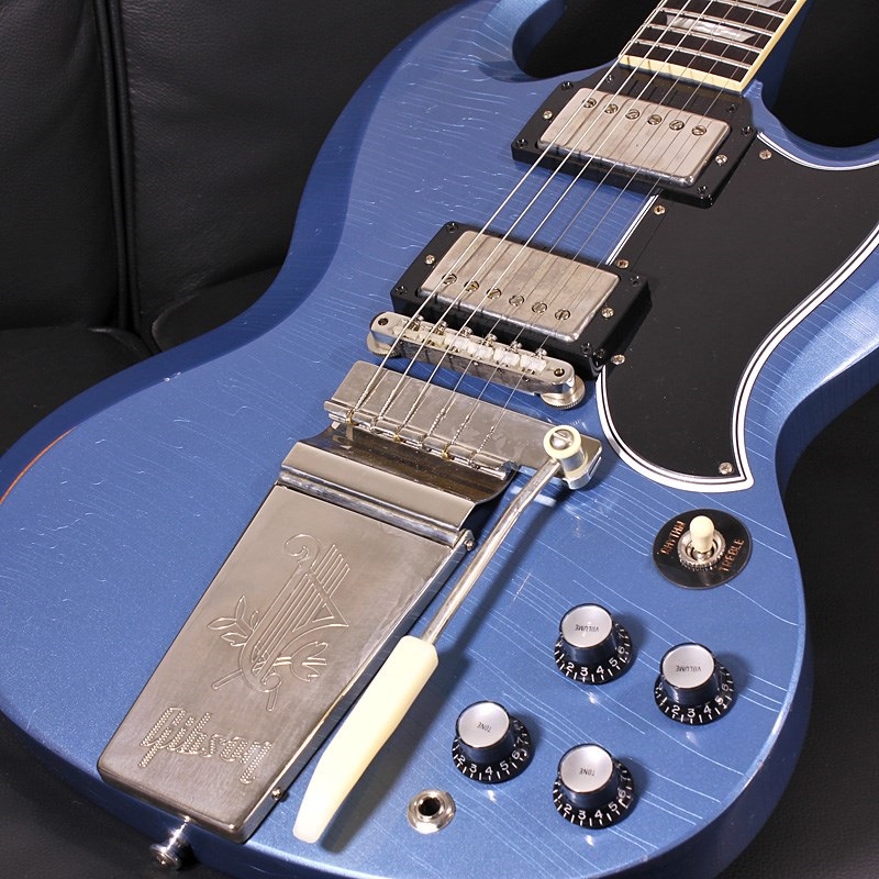 Gibson Murphy Lab 1964 SG Standard Reissue with Maestro Vibrola Light Aged Pelham Blue SN. 403094 画像3