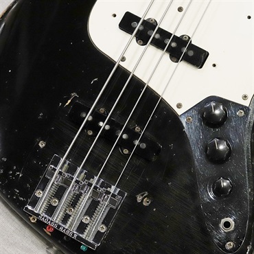 Fender USA Jazz Bass '72 Refinish Black/M w/ Black Block & Binding 画像5