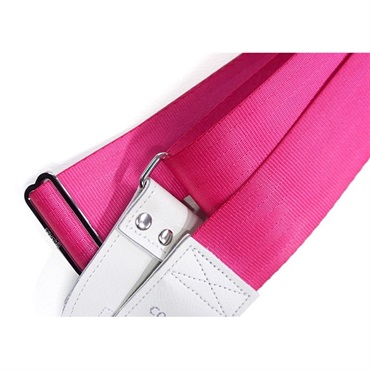 Couch Guitar Strap Recycled seatbelt Hot Pink 画像2