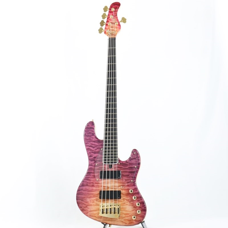 MAYONES Jabba Custom 5 5A Quilted Maple Top w/Plexi PG (Custom Trans Purple Fade) 画像1