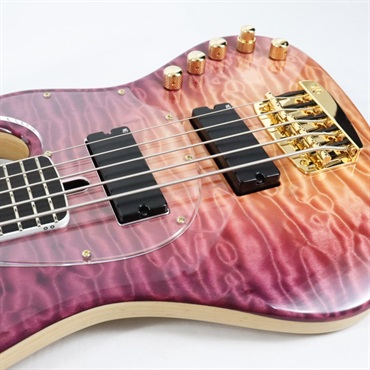 MAYONES Jabba Custom 5 5A Quilted Maple Top w/Plexi PG (Custom Trans Purple Fade) 画像8