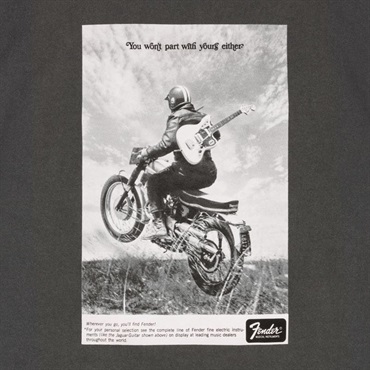 Fender USA VINTAGE AD BIKER TEE SHIRT GRAPHITE (S)(#9194132306) 画像1