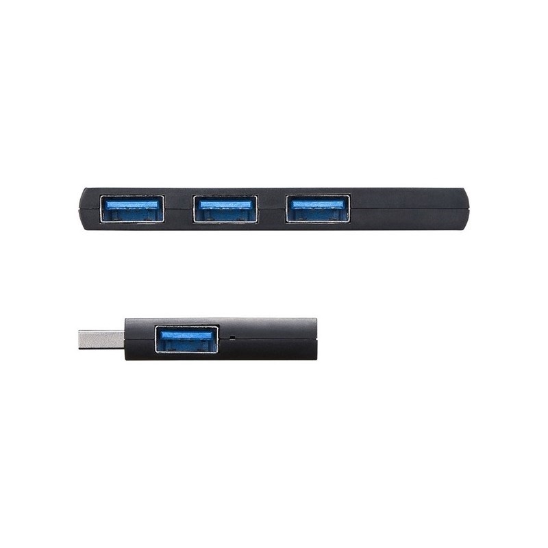 SANWA SUPPLY 【在庫処分特価】USB-3HSC1BK (USB3.0 4ポートハブ)(ブラック) 画像1