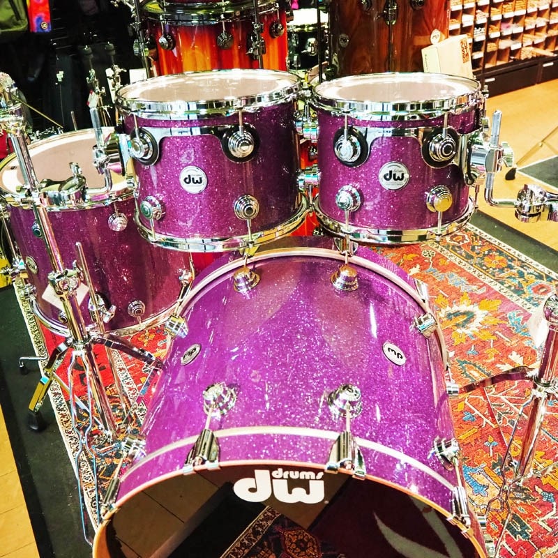 dw Collector's Pure Maple 4pc Drum Kit [BD22，FT16，TT12&10 / Purple Glass FinishPly] 画像4