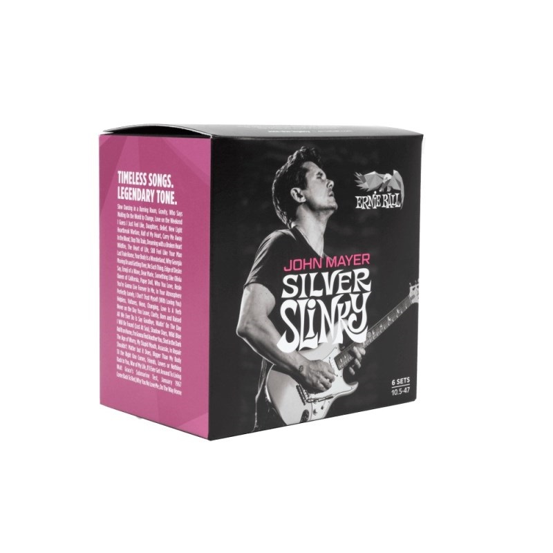 ERNIE BALL John Mayer Silver Slinky Signature Electric Guitar Strings 6Pack 10.5-47  [#3817] 画像1