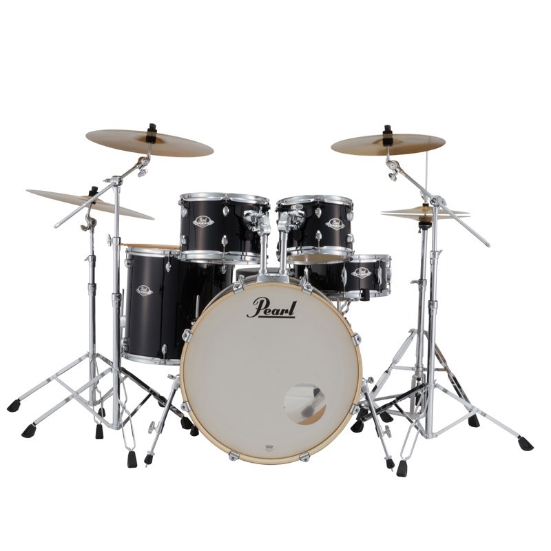 Pearl EXX725SN/C-2CS #31 [EXPORT スタンダードサイズ ドラムセット / 2クラッシュシンバル仕様 - ジェットブラック]【シンバル＆ハードウェア＆スティック付属】 画像1