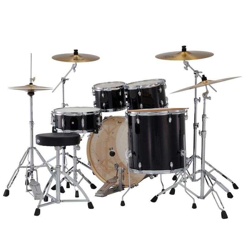 Pearl EXX725SN/C-2CS #31 [EXPORT スタンダードサイズ ドラムセット / 2クラッシュシンバル仕様 - ジェットブラック]【シンバル＆ハードウェア＆スティック付属】 画像3