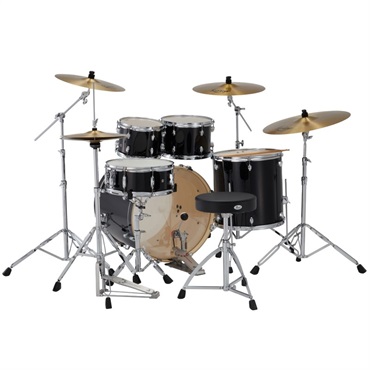 Pearl EXX725SN/C-2CS #31 [EXPORT スタンダードサイズ ドラムセット / 2クラッシュシンバル仕様 - ジェットブラック]【シンバル＆ハードウェア＆スティック付属】 画像4