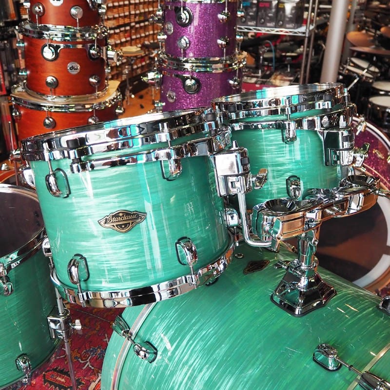 TAMA 【USED】 Starclassic Walnut/Birch 5pc Drum Kit -Surf Green Silk- [22BD，10TT，12TT，14FT，16FT/海外限定カラーモデル] 画像5