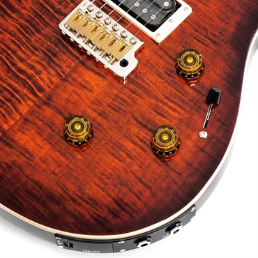 P.R.S. SE Custom 24 Semi-Hollow Piezo (Orange Tiger Smokeburst) 画像4