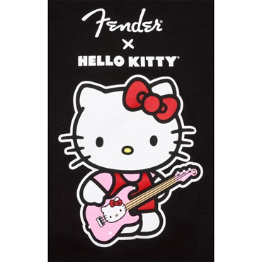 Fender USA FENDER(R) x HELLO KITTY(R) BLACK FRONT LOGO TEE S (SMALL) (#9190188306) 画像1