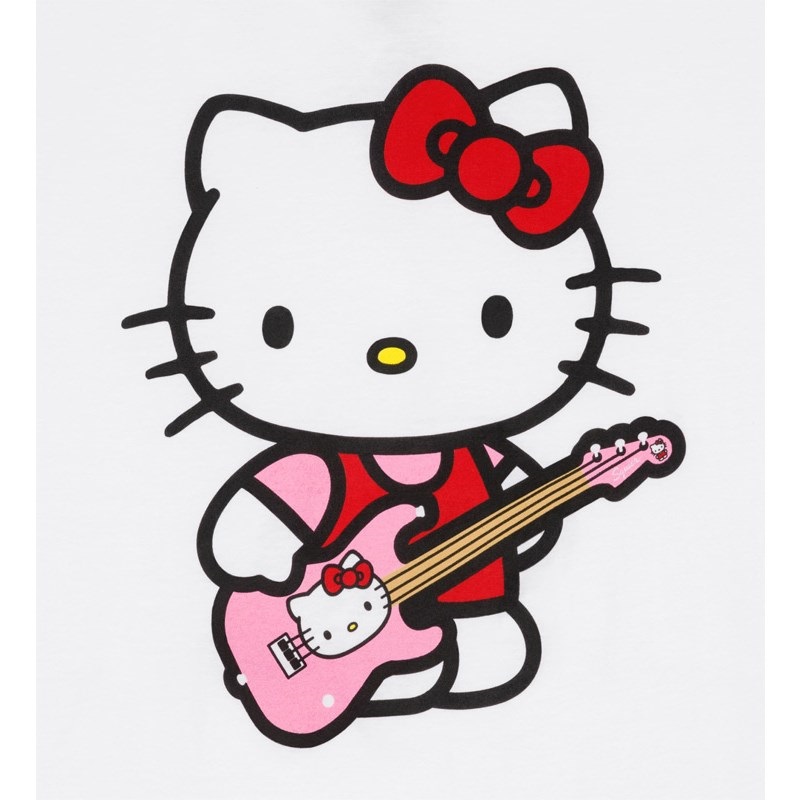 Fender USA FENDER(R) x HELLO KITTY(R) WHITE SLEEVE HIT LOGO TEE S (SMALL) (#9190189306) 画像1