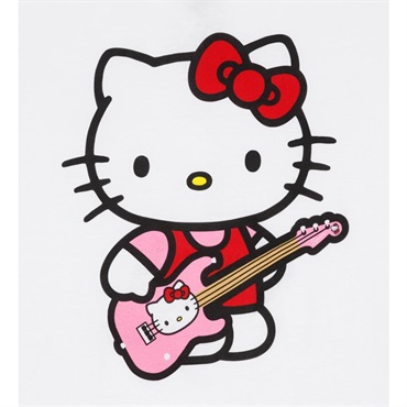 Fender USA FENDER(R) x HELLO KITTY(R) WHITE SLEEVE HIT LOGO TEE L (LARGE) (#9190189506) 画像1