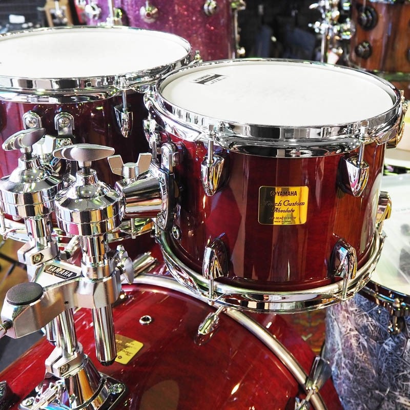 YAMAHA 【USED】Birch Custom Absolute 4PC Set [20BD，10TT，12TT，14FT/ハードケース付属]  ｜イケベ楽器店オンラインストア