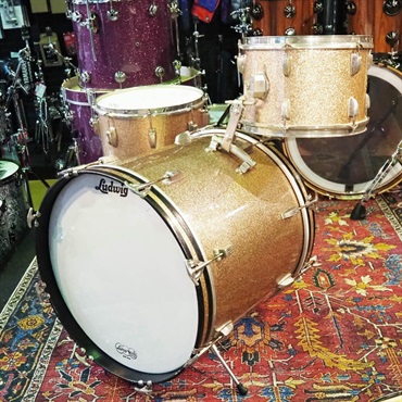 Ludwig 【VINTAGE】60s Down Beat 3pc Drum Kit [20BD，14FT，12TT/Nickel Over Brass Hoops] 画像2