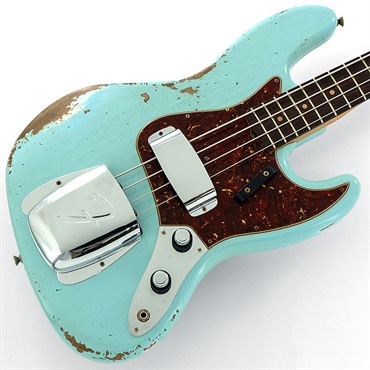 Fender Custom Shop 2024 Custom Collection Time Machine 1961 Jazz Bass Heavy Relic (Super Faded/Aged Daphne Blue/Matching Head) 画像6