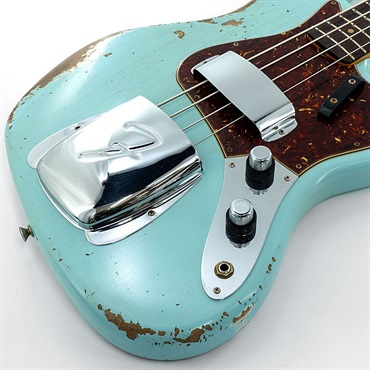 Fender Custom Shop 2024 Custom Collection Time Machine 1961 Jazz Bass Heavy Relic (Super Faded/Aged Daphne Blue/Matching Head) 画像8