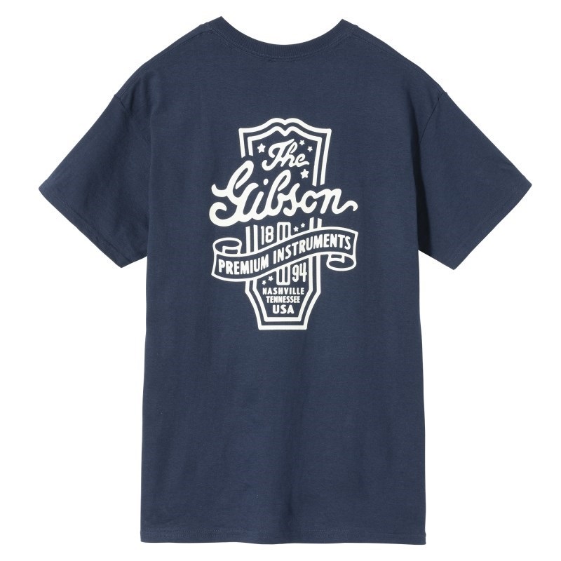 Gibson Premium Instruments Tee (Navy)， (XL) [GA-TEE-PREM-NVY-XL] 画像1