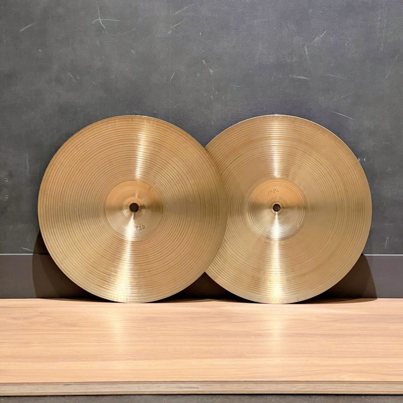 Zildjian ジルジャン 乗り越し NEW BEAT HIHAT トップのみ 白抜きロゴ 14インチ ベル割れあり-