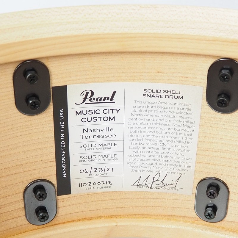 Pearl 【USED】MCCM1465S/C #1001 [Music City Custom USA Solid Shell Snare Drums，Maple 14×6.5] 画像10