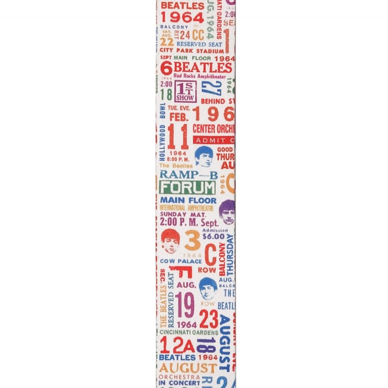 D’Addario Beatles Guitar Strap [1964 Tour Ticket Stubs Multi-Color/50BTL14] 画像1